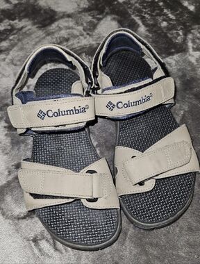 Columbia Whidbey Womens Beige and Black Hook-and-Loop Sandals Sz6 Granola Hiking